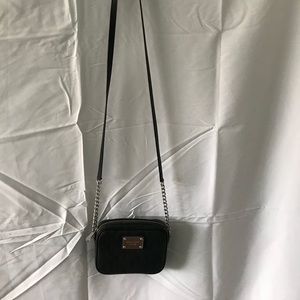 Black/Silver Mini Jet Set Michael Kors Crossbody